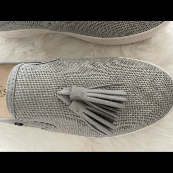 Spenco Orthotic Slip-On Slide Gray Mules - Celine Raffia Sz 7D - Picture 6 of 9